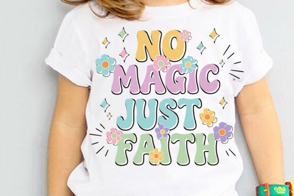 Christian Kids SVG PNG: Retro Faith Graphics for T-Shirt Designs