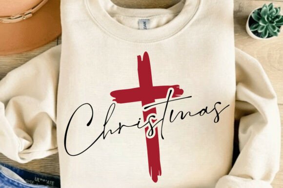 Christmas Cross SVG, Christian Christmas