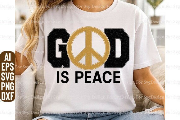 God is Peace SVG: Religious Graphics for T-Shirt Designs