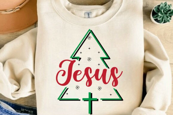 Jesus Christmas Tree SVG: T-Shirt Designs & Graphics