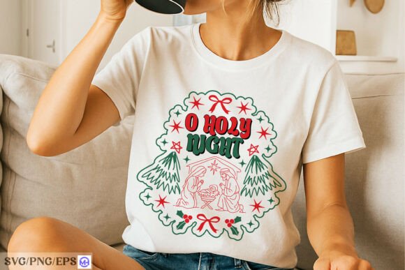 O Holy Night SVG Graphics for T-Shirt Designs