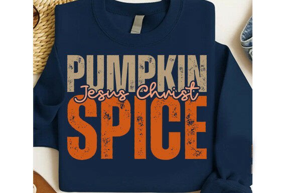 Pumpkin Spice Jesus Christ SVG Graphics for T-Shirt Designs